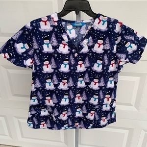 Snowmen  Christmas nurse scrubs